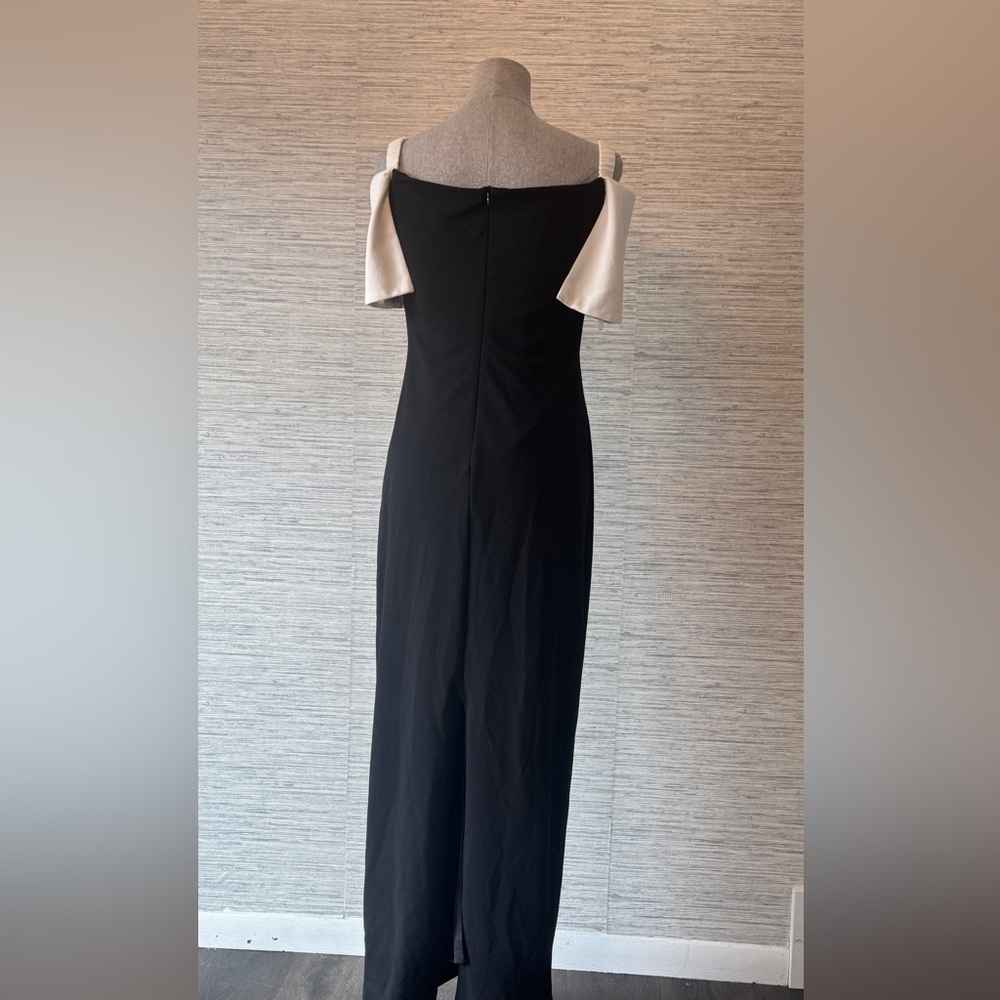 MARINA Black and White Maxi Dress Sz 8 formal or wedding - Picture 4 of 4